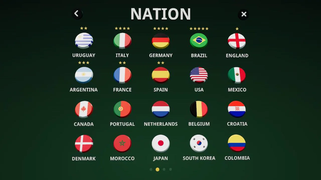 SELEÇÃO: os botões das seleções com as estrelas dos Mundiais